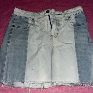 pacsun dual-toned denim jean skirt